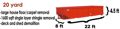 20 yard dumpster